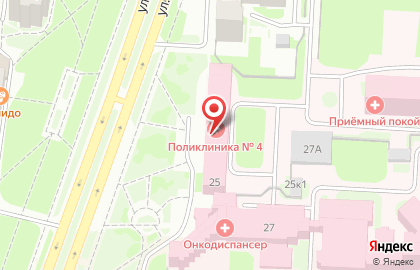 Поликлиника №4 в Великом Новгороде на карте