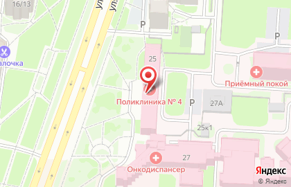 Поликлиника №4 в Великом Новгороде на карте