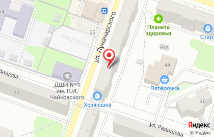 Магазин кондитерских изделий Конфетки Бараночки на улице Луначарского на карте
