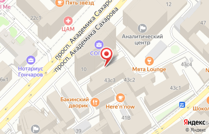 Компания Эвотор на проспекте Академика Сахарова на карте