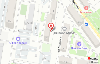 Городская поликлиника №8 в Тюмени на карте