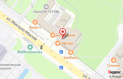 Ресторан Pizza Hut на метро Юго-Западная на карте