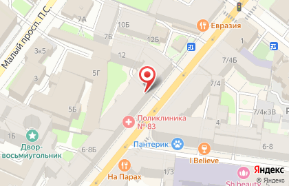 Смп Банк, Дополнительный Офис Петроградский на карте