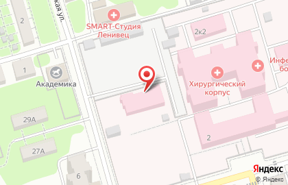 Родильный дом Долгопрудненская центральная городская больница на улице Павлова в Долгопрудном на карте