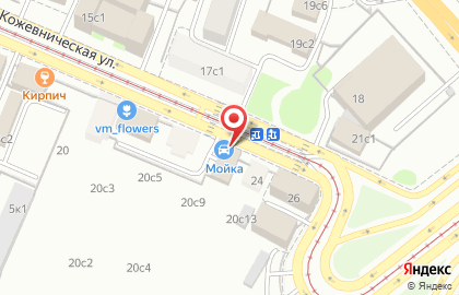 Магазин фастфудной продукции на Кожевнической улице на карте