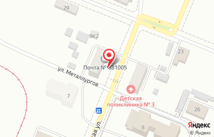 Почтовое отделение №5 в Комсомольске-на-Амуре на карте
