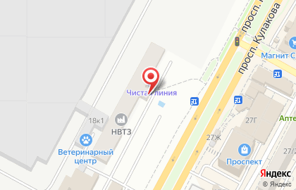 Компания по пошиву одежды и ремонту сумок Белый Лев на проспекте Кулакова на карте