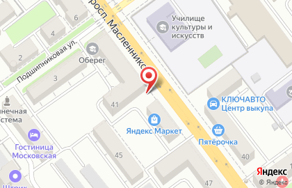 Магазин стальных дверей Самара-стройсервис на проспекте Масленникова на карте