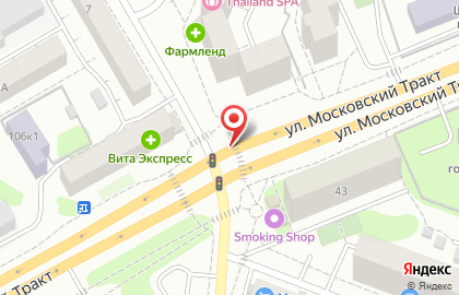 Железнодорожная больница, НУЗ на Московском тракте на карте