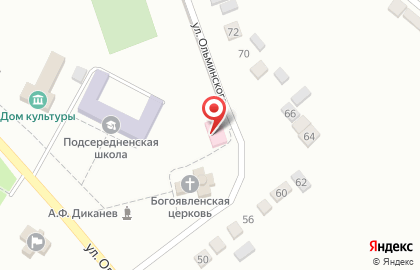 Подсередненский фельдшерско-акушерский пункт алексеевской центральной районной больницы на карте