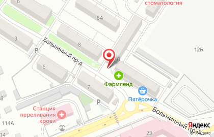 Киоск по продаже печатной продукции Роспечать в Больничном проезде на карте