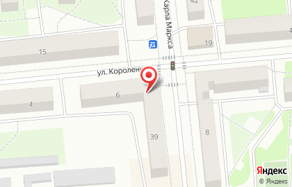 Салон мебели 12 стульев, салон мебели на улице Короленко на карте