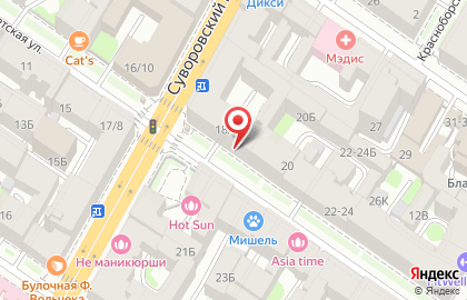 Магазин школьной формы Солнышко на 4-ой Советской улице на карте