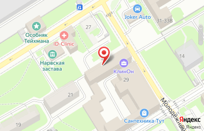 Диагностический центр ЦМРТ Нарвский на улице Ивана Черных на карте