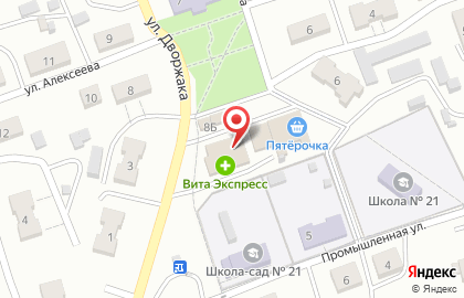 Продовольственный магазин в Астрахани на карте