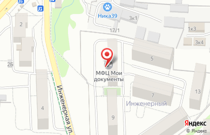 Центр предоставления государственных и муниципальных услуг Мои документы на Инженерной улице на карте
