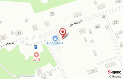 Продуктовый магазин на улице Мира на карте