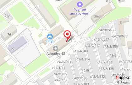 Служба заказа автобусов Аэробус 42 на карте