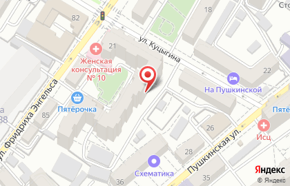 Женская консультация Городская поликлиника №10 в Ленинском районе на карте