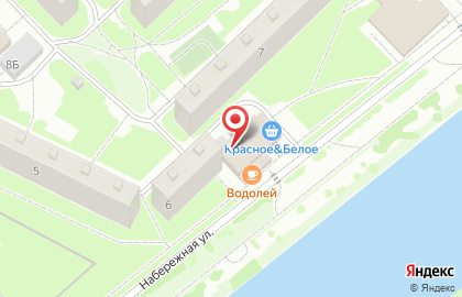 Сеть водоматов EcoWaterLab на Набережной улице на карте