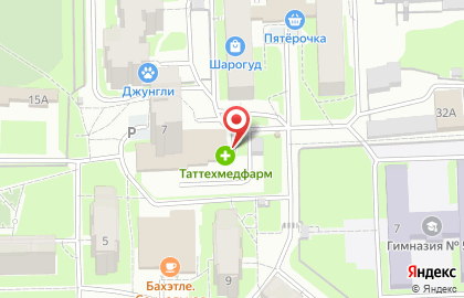 Аптека Таттехмедфарм на улице Сыртлановой на карте