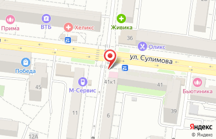 Детская городская поликлиника №13 на Сулимова на карте