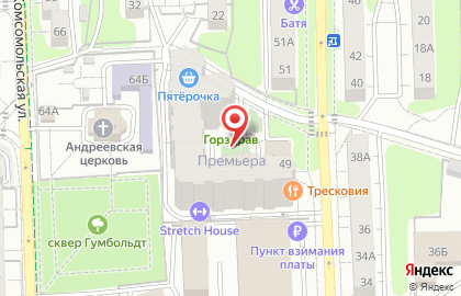 Автостоянка в Калининграде на карте
