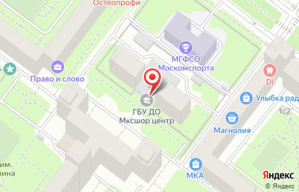 Спортивно-танцевальный клуб Континент на 3-й Фрунзенской улице на карте