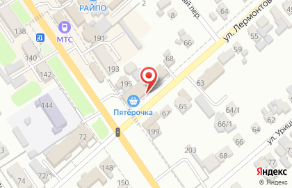 Супермаркет Пятерочка на ​Первомайской, 197 на карте
