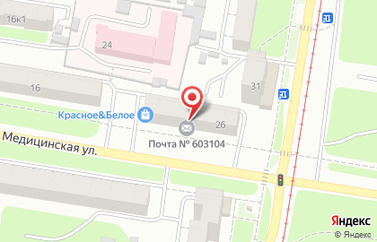 Почта России Отделение №104 на Медицинской улице на карте