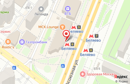 Сервисный центр Главкомп на метро Беляево на карте