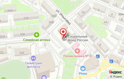 Клиентская служба ПФР в Первореченском районе г. Владивостока на карте