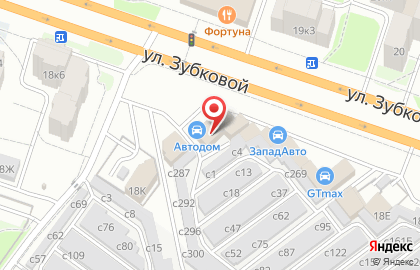Шаурменная на улице Зубковой на карте