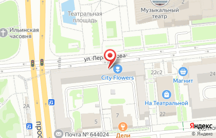 Магазин цветов и подарков Цветочница в Центральном районе на карте