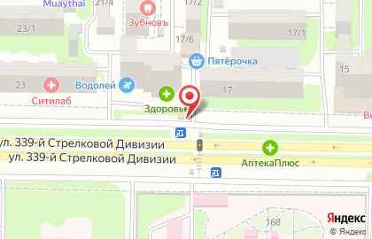 Кафе-кондитерская Патисари на улице 339-й Стрелковой Дивизии на карте