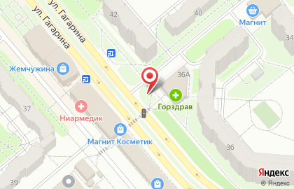 Магазин фастфудной продукции на улице Гагарина на карте