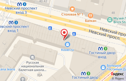 Салон ювелирных изделий Даймонд на метро Невский проспект на карте