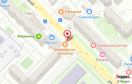 Кафе быстрого питания Шаверма по-Питерски на улице Мубарякова на карте