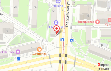 Киоск по ремонту обуви на Гвардейской улице на карте
