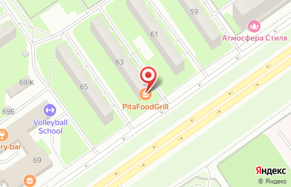 Кафе быстрого питания PitaGrill на проспекте Ветеранов на карте