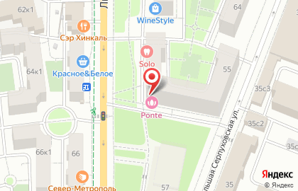 Магазин у дома Бристоль на Люсиновской улице на карте