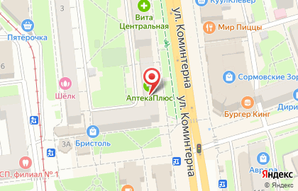 Нижегородский филиал Банкомат, АЛЬФА-БАНК, АО на улице Коминтерна, 168 на карте