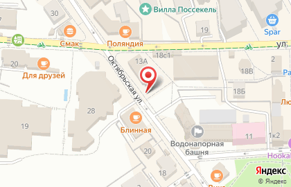 Савар на Октябрьской улице на карте