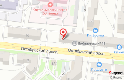 Салон Бельетаж на Октябрьском проспекте, 12 на карте