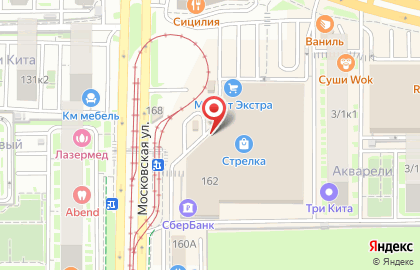 Гипермаркет Магнит Семейный на Московской улице, 162 на карте