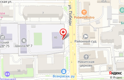 Средняя общеобразовательная школа №7 в Кировском районе на карте