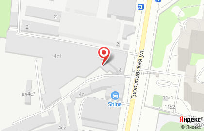 Гаражный кооператив Треугольник на Тропаревской улице на карте