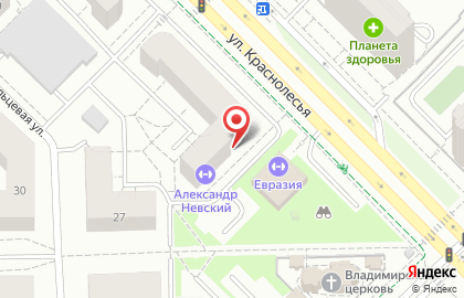 Зоомагазин Мурзик на улице Краснолесья на карте