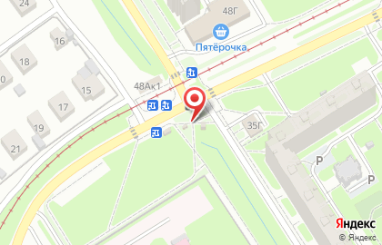 Киоск по продаже фруктов и овощей на улице Космическая 48А/1 на карте