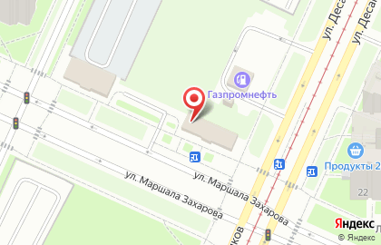 Бистро на улице Маршала Захарова на карте